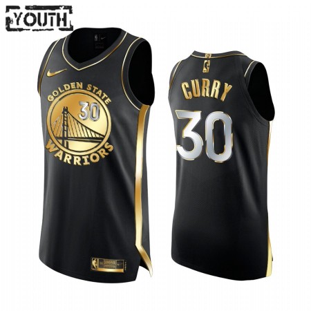 Kinder NBA Golden State Warriors Trikot Stephen Curry 30 2020-21 Schwarz Golden Edition Swingman